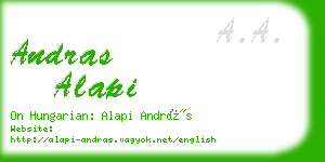 andras alapi business card